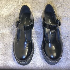 Womens Madden Girl Haddie Platform Mary Jane Casual Shoe - Black 7.5